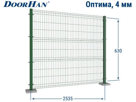 Купить 3D заборную секцию ДорХан 2535×630 мм в Благовещенске от 1131 руб.
